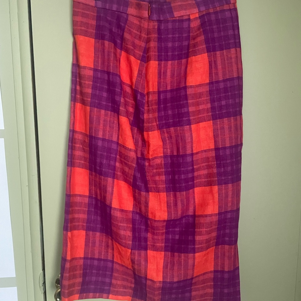 🎅🏻NWT Anthropologie 100% Linen Eva Franco  Midi pencil skirt Sz 6 - Picture 2 of 6